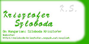 krisztofer szloboda business card